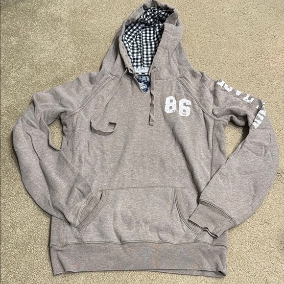 Victoria's Secret White and Tan Hoodie with Long Sleeves - Picture 1 of 3